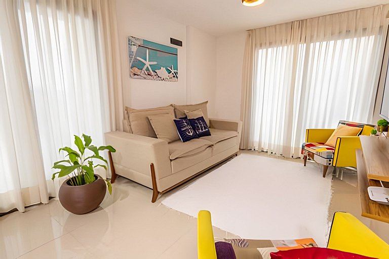 Cobertura Pé na Areia com 3 suítes c/ Piscina e churrasqueir