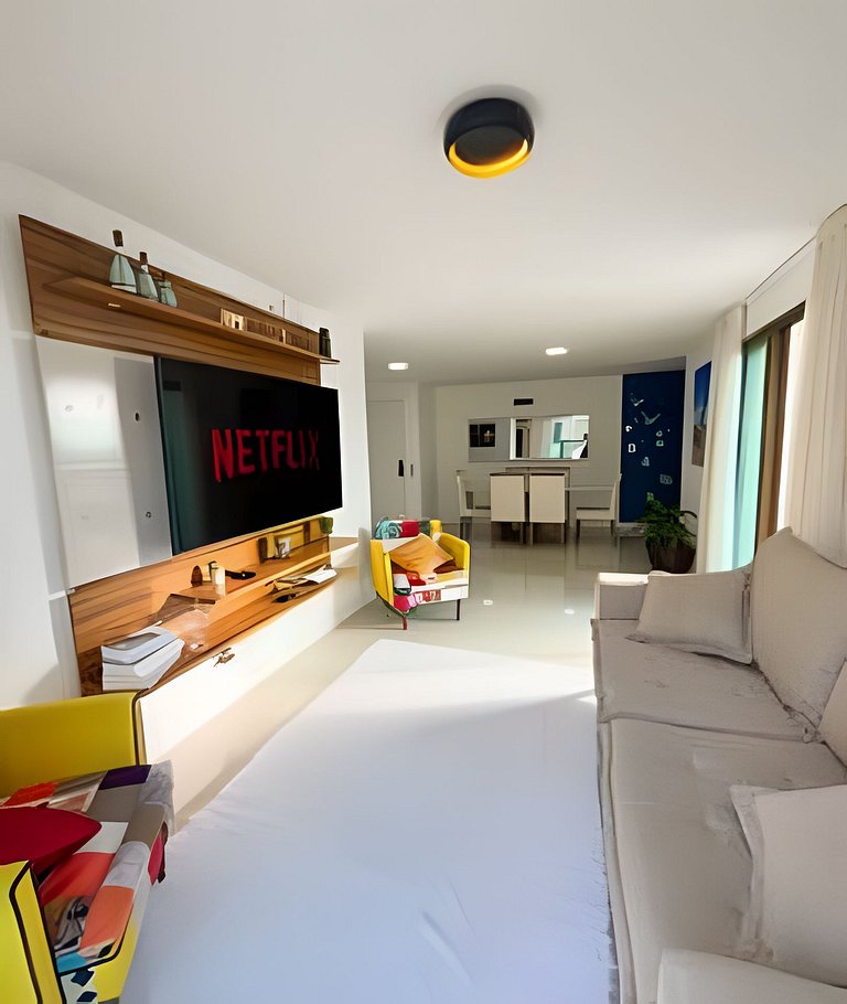 Cobertura Pé na Areia com 3 suítes c/ Piscina e churrasqueir