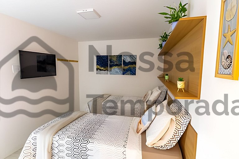 Cobertura Pé na Areia c/ Piscina e churrasqueira