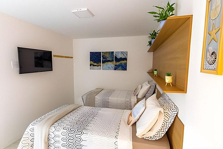 Cobertura Pé na Areia com 3 suítes c/ Piscina e churrasqueir