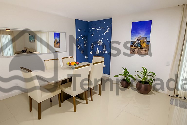 Cobertura Pé na Areia c/ Piscina e churrasqueira