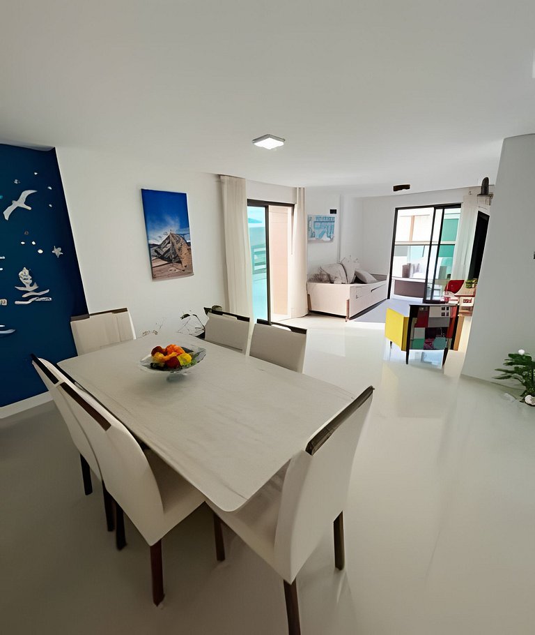 Cobertura Pé na Areia com 3 suítes c/ Piscina e churrasqueir