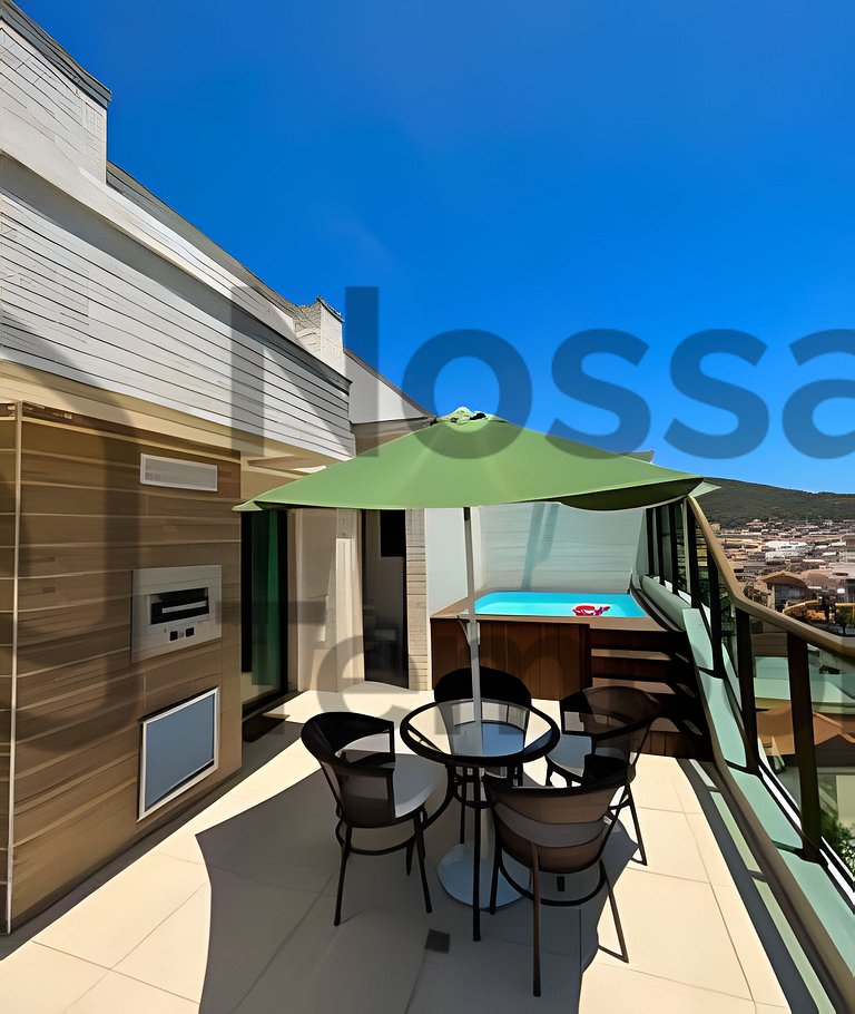 Cobertura Pé na Areia c/ Piscina e churrasqueira