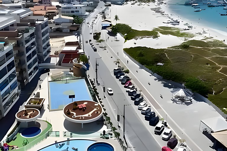 Cobertura Pé na Areia com 3 suítes c/ Piscina e churrasqueir