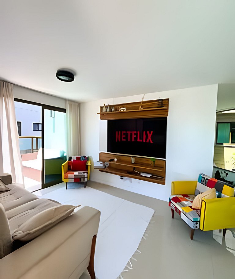 Cobertura Pé na Areia com 3 suítes c/ Piscina e churrasqueir