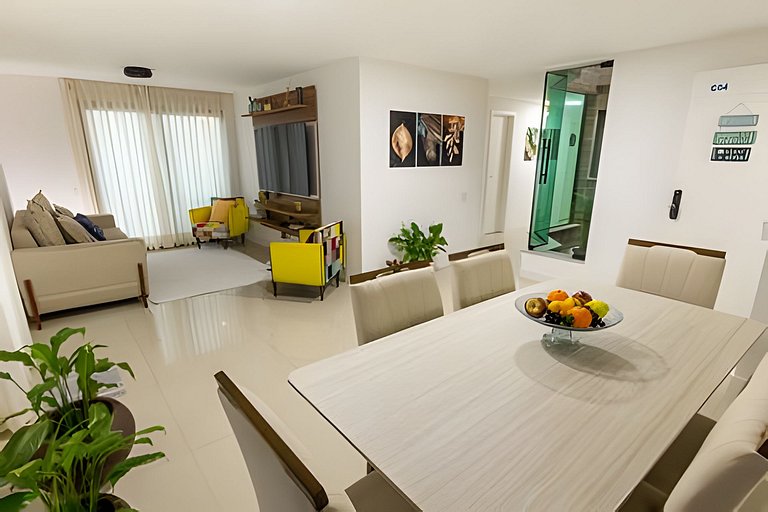 Cobertura Pé na Areia com 3 suítes c/ Piscina e churrasqueir