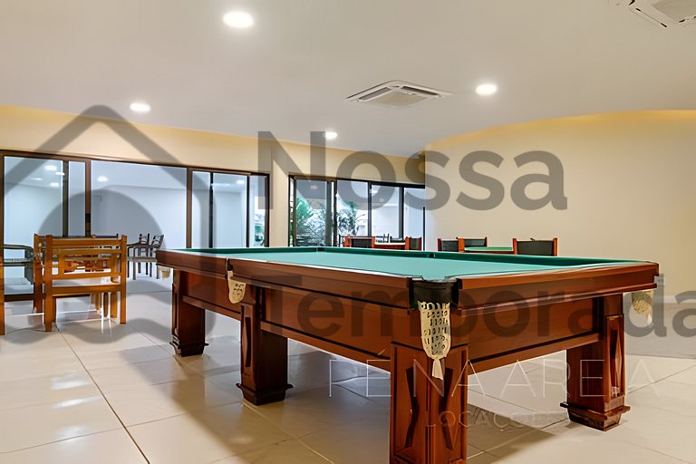 50 m da praia- Vista mar, piscina e churrasqueira