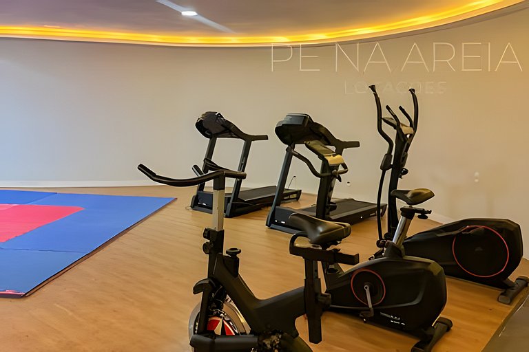 1 min da Praia | Piscina | Sauna | Cinema | Vista Mar