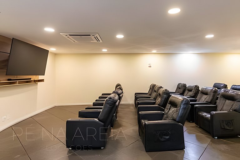 A 1 min de la playa | Vista al mar + Piscina, Sauna y Cine