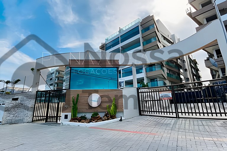 50 m da praia- Vista mar, piscina e churrasqueira