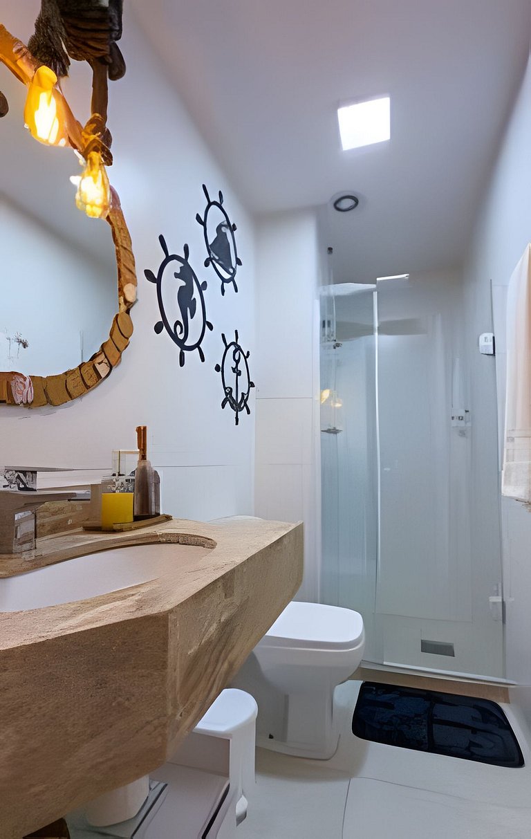 A 1 min de la playa | Vista al mar + Piscina, Sauna y Cine