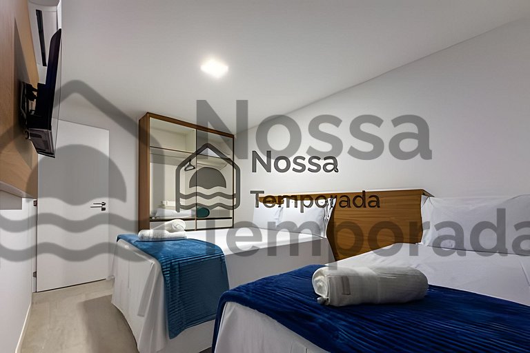 Apto Arraial – Vista Mar + Piscina a 50m da Praia