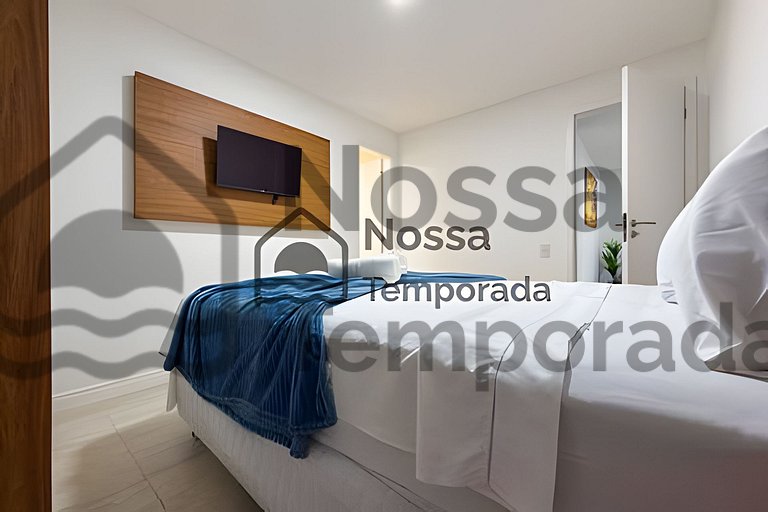 Apto Arraial – Vista Mar + Piscina a 50m da Praia