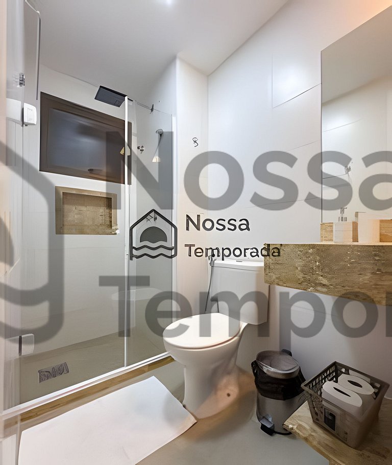 Apto Arraial – Vista Mar + Piscina a 50m da Praia