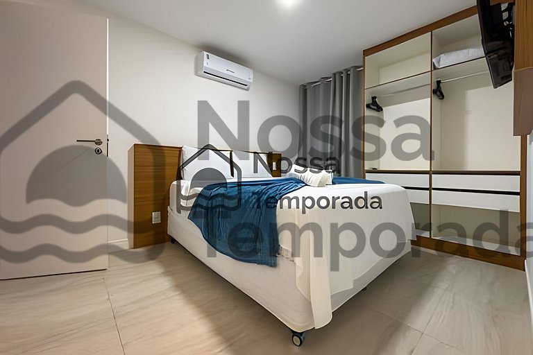 Apto Arraial – Vista Mar + Piscina a 50m da Praia