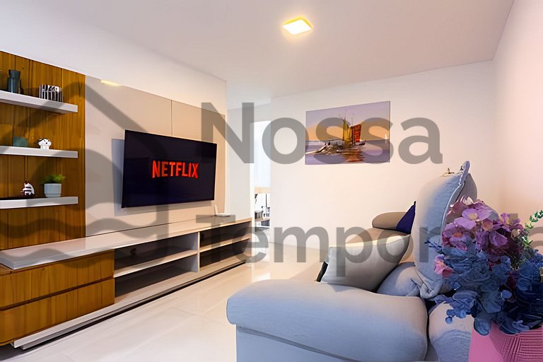 Apto 50m Praia dos Anjos - Piscina e Churrasqueira