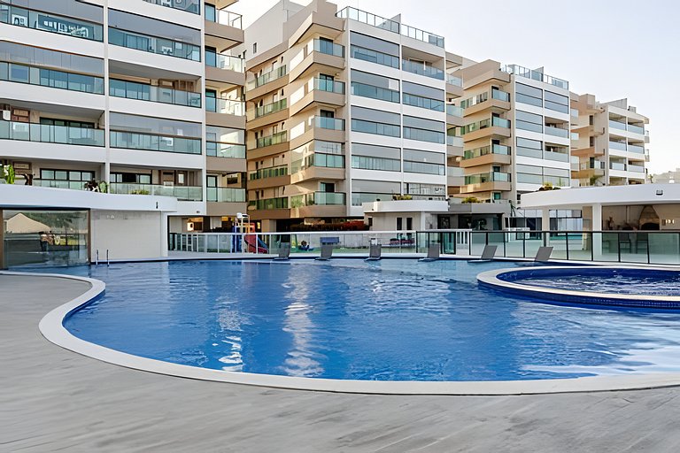 Modern apartment at Praia dos Anjos with barbecue grill