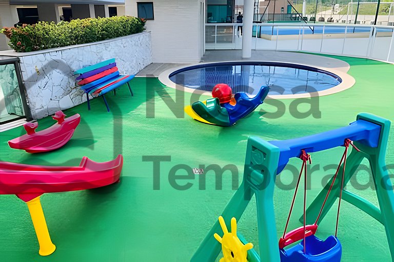 Apto 50m Praia dos Anjos - Piscina e Churrasqueira