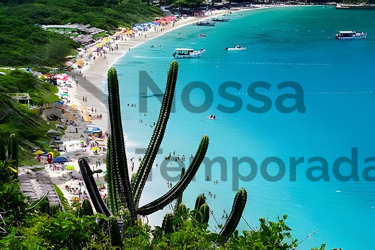 Apto 50m Praia dos Anjos - Piscina e Churrasqueira