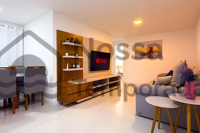 Apto 50m Praia dos Anjos - Piscina e Churrasqueira