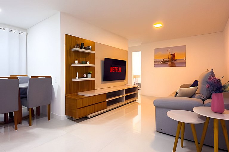 Modern apartment at Praia dos Anjos with barbecue grill