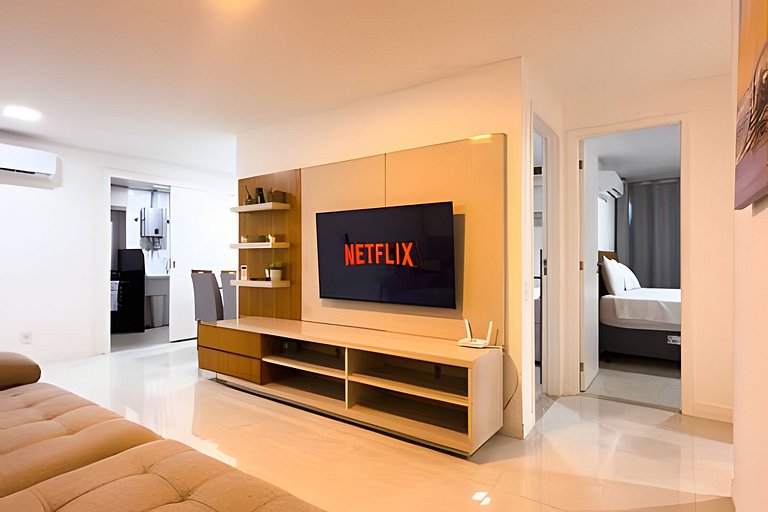 Modern apartment at Praia dos Anjos with barbecue grill