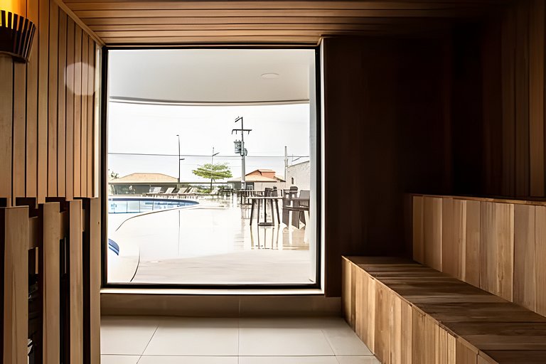 Apartamento moderno en Praia dos Anjos con parrilla