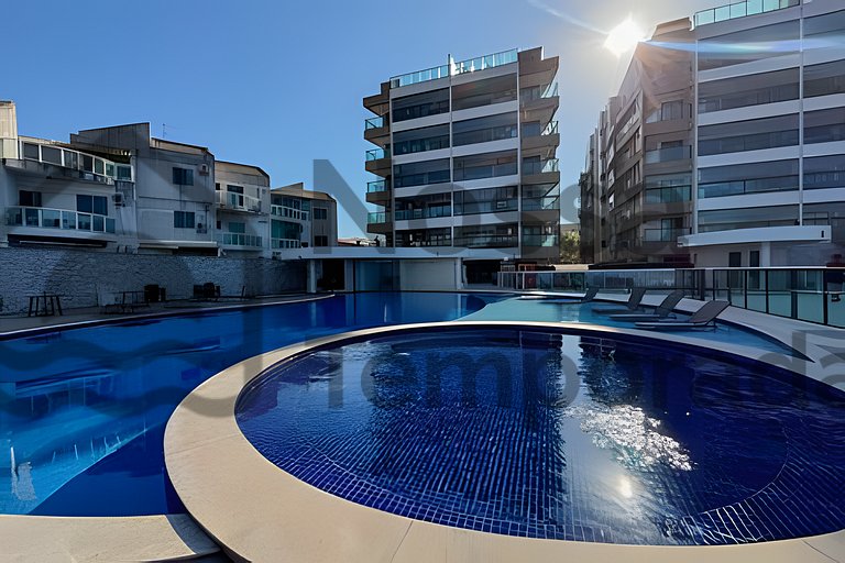 Apto Praia dos Anjos com Vista Mar e Piscina