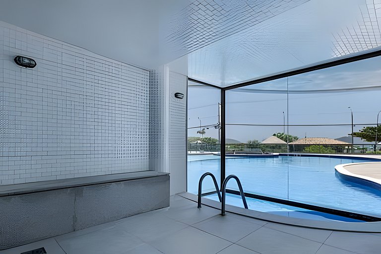 Apartment at Praia dos Anjos with Sea View and Pool