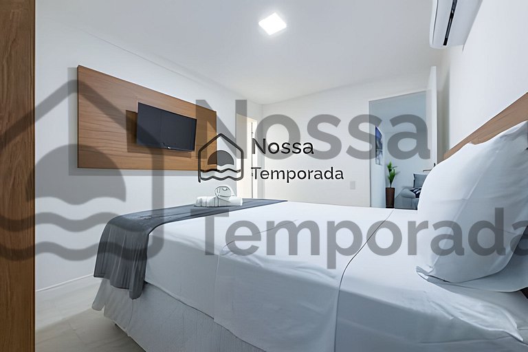 Apto Praia dos Anjos com Vista Mar e Piscina