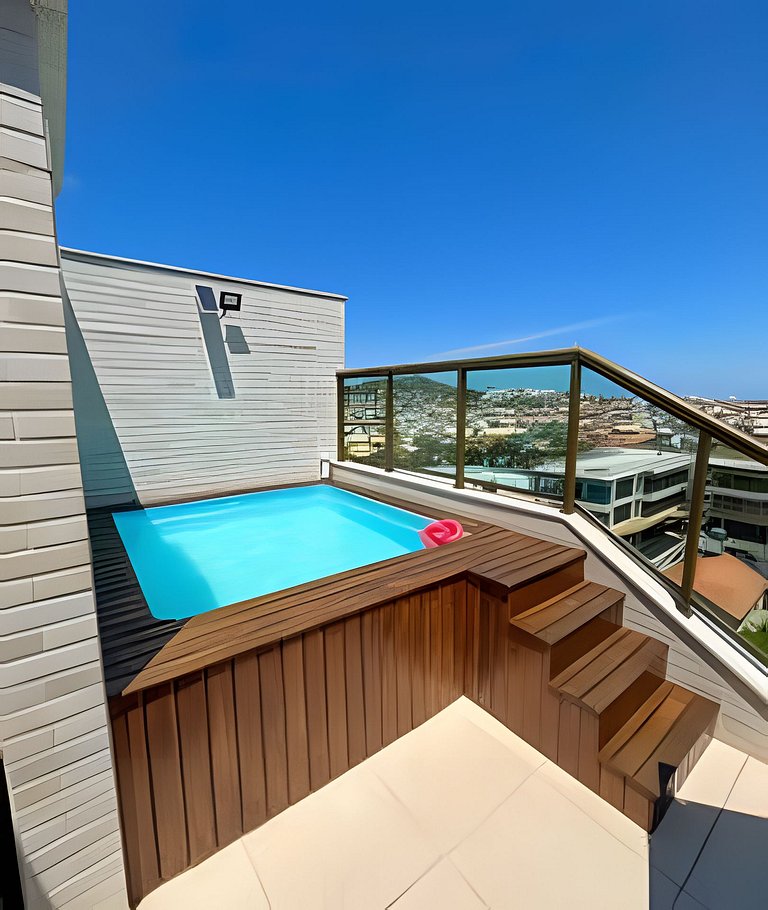 Beachfront Penthouse Rental, Praia dos Anjos, Arraial