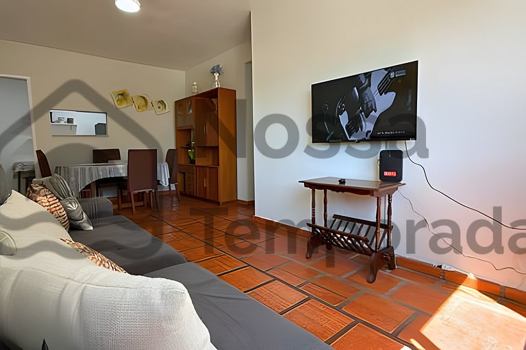 Ap 3 Quartos confortável a 300m da Praia do Forte