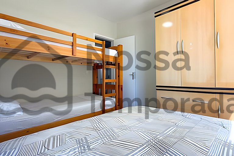 Ap 3 Quartos confortável a 300m da Praia do Forte