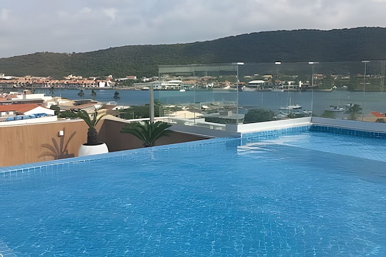 Modern flat in Passagem with pool, sauna, gym, and streaming