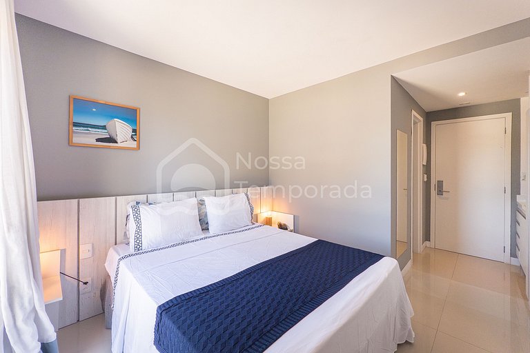 Flat moderno en Passagem con piscina, sauna, gimnasio y Netf