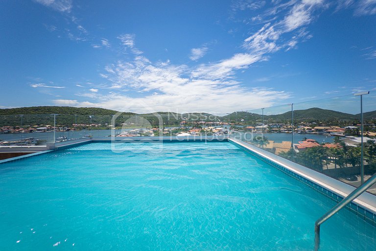 Flat moderno en Passagem con piscina, sauna, gimnasio y Netf