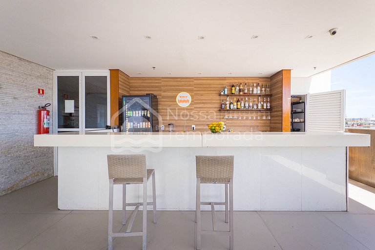 Modern flat in Passagem with pool, sauna, gym, and streaming