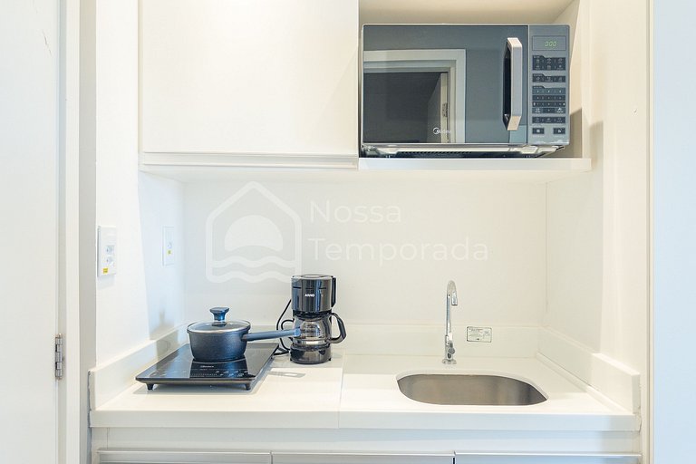 Flat moderno en Passagem con piscina, sauna, gimnasio y Netf