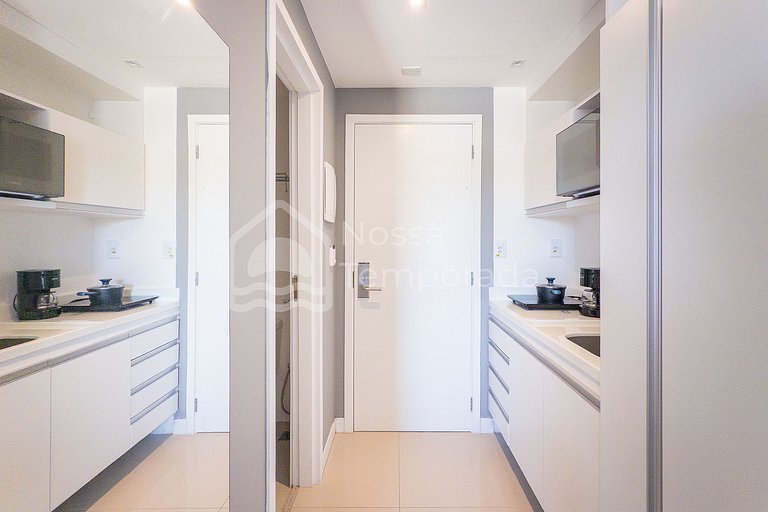 Flat moderno en Passagem con piscina, sauna, gimnasio y Netf
