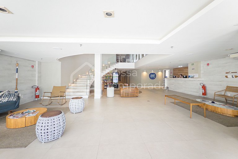 Flat moderno en Passagem con piscina, sauna, gimnasio y Netf