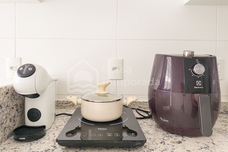 Apartamento con piscina, sauna y parrilla en Arraial do Cabo