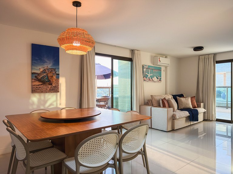 Beachfront Penthouse at Praia dos Anjos with Private Pool an