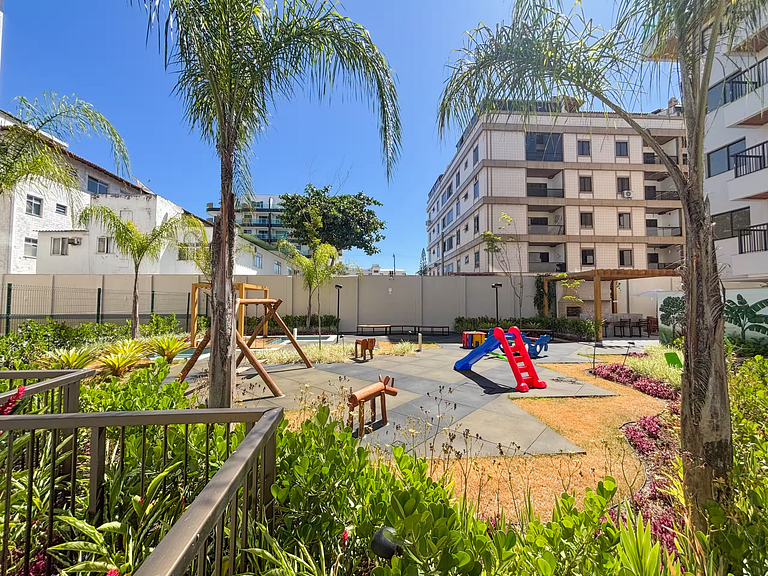 Apartamento a 100m da Praia do Forte - Cabo Frio | Churrasqu