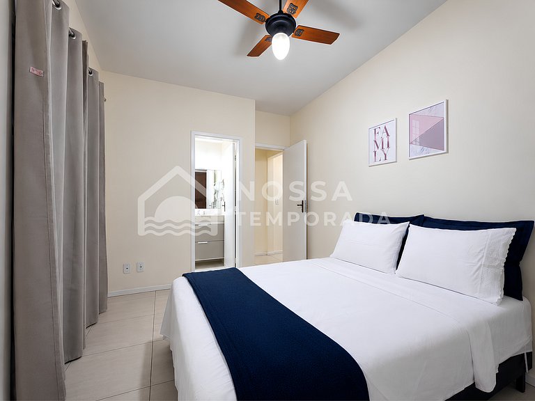 Apartamento para temporada a 350m da Praia do Forte em Cabo